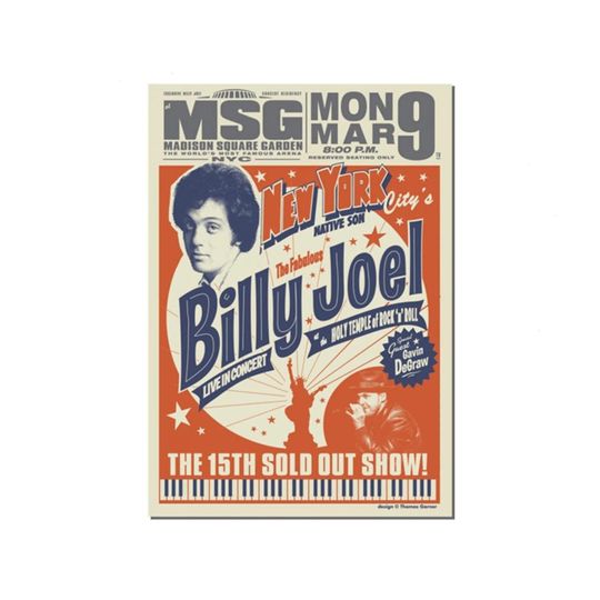 Discover Billy Joel Madison Square Garden Vintage Poster
