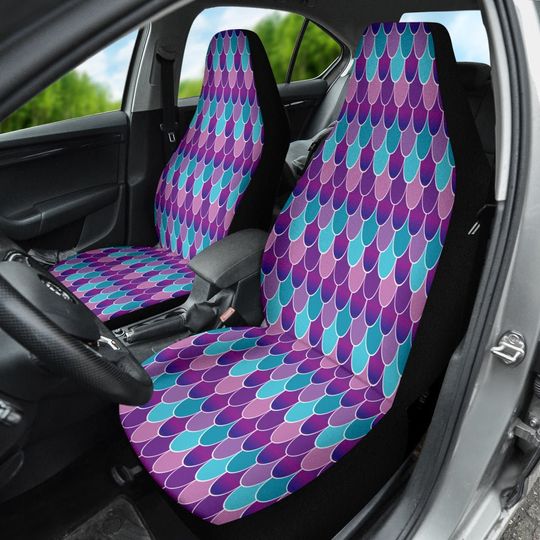 Discover Purple Blue Mermaid Skin Car Seat Covers