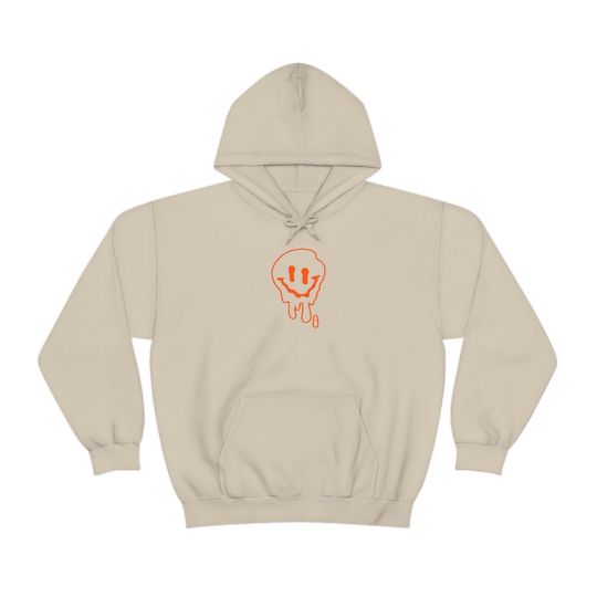 Discover Drippy Smiley Hoodie, Preppy Smiley Face Sweatshirt