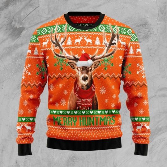 Discover Deer Merry Huntmas 3D Christmas Sweater