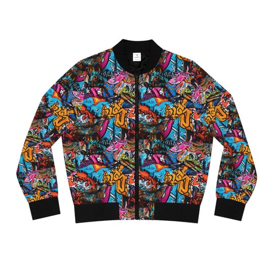 Discover Muticolor Pattern Women's Bomber Jacket