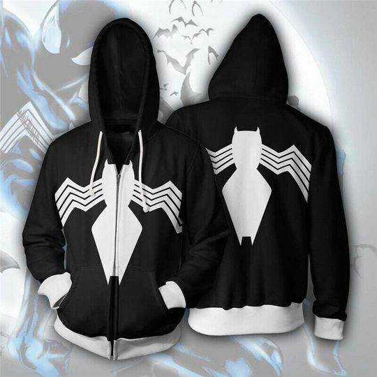 Discover Spirder-Man Venom Hoodie, 3D Zip Hoodie