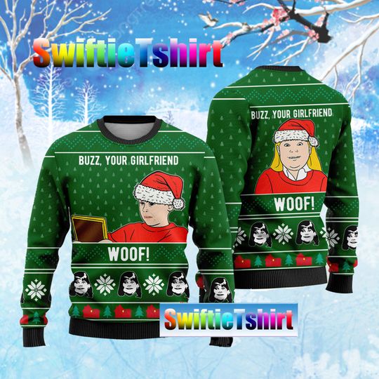 Discover Buzz Your Girlfriend Ugly Sweater, Funny home Kevin Parody xmas movies party gift sweater