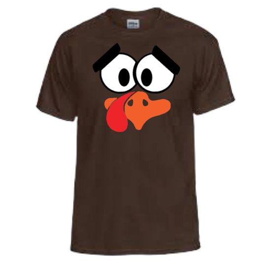 Discover Thanksgiving Funny Turkey Face T-shirt