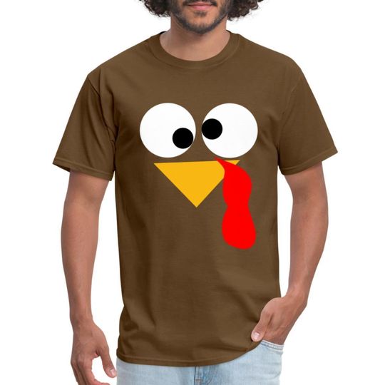 Discover Turkey Face Costume Thanksgiving Men's T-Shirt