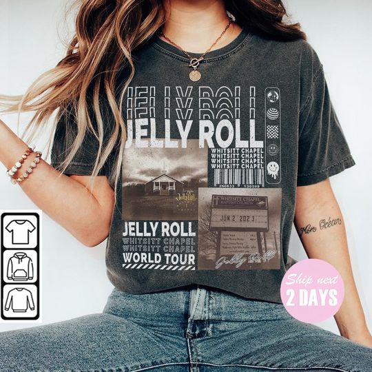 Discover Jelly Roll Music Shirt, Jelly Roll, Backroad Baptism, Tour 2023 Shirt
