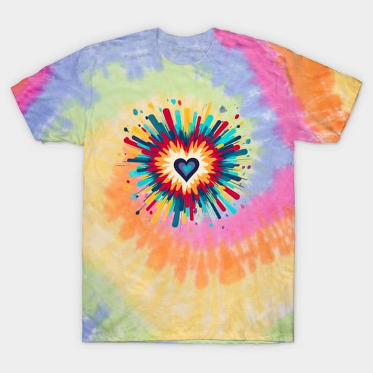 Discover Healing Heart Emoji Tie Dye T-Shirt