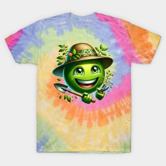 Discover Happy Gardener Emoji Tie Dye T-Shirt