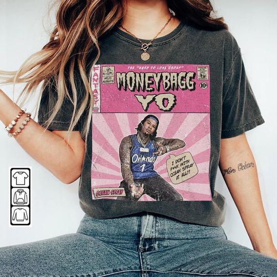 Discover Moneybagg Yo Comic Shirt, 90S Vintage Merch Book Art Hard To Love