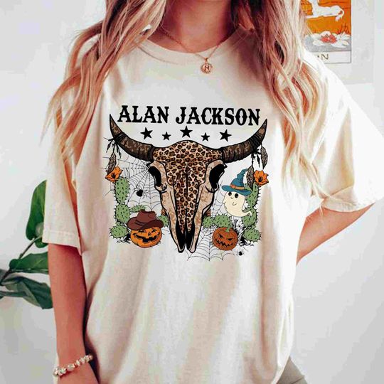 Discover Alan Jackson Bullhead T-Shirt, Alan Jackson Halloween Shirt, Country Music Shirt