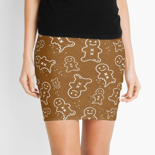 Discover Gingerbread Cookies Christmas Mini Skirt