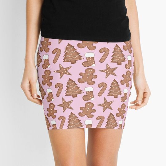 Discover Gingerbread Cookies Christmas Mini Skirt