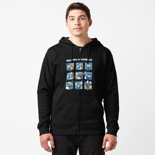 Discover Mouse And Friends Moods Of Duck Zipped Hoodie