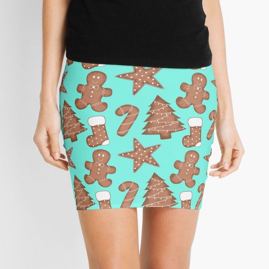 Discover Gingerbread Cookies Christmas Mini Skirt