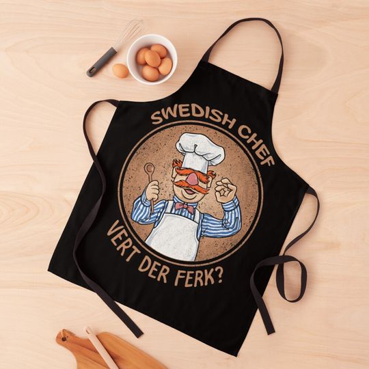 Discover The Muppet Vert Der Ferk Swedish Chef Kitchen Apron