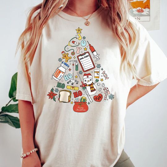Discover Funny Christmas ER Nurse Shirt