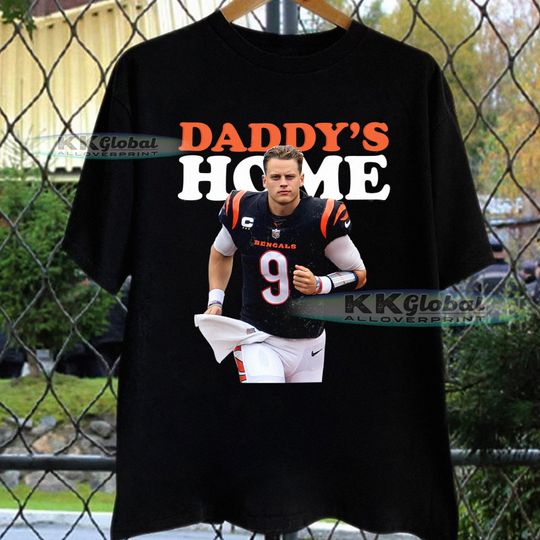 Discover Joe Burrow Daddy's Home Fan Outfit, Vintage 90s tee