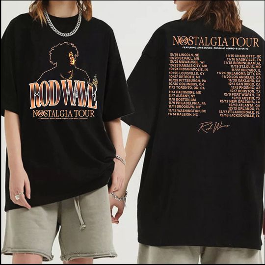 Discover Rod Wave Nostalgia Tour T-Shirt