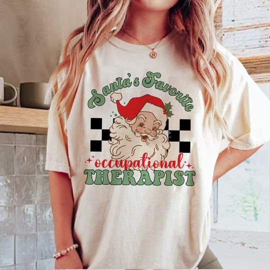 Discover Santa's Favorite Occupational Therapist Shirt, OT COTA Shirt