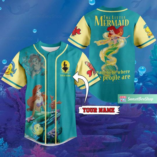 Discover Christmas Little Mermaid Jersey, Little Mermaid Jersey Shirt