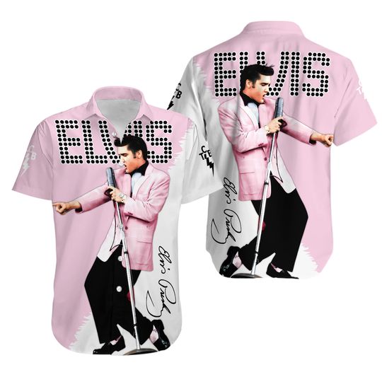 Discover Elvis Presley Button Hawaii Shirt