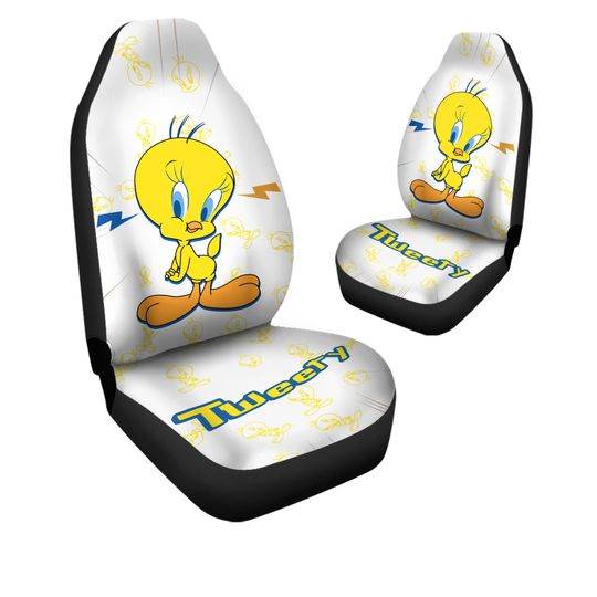 Discover Cute Tweety 3D All Over Printed Car Seat Cover