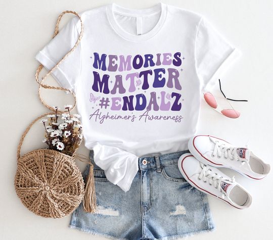 Discover Memories Matter End Alz Shirt, Alzheimer's Awareness Tee