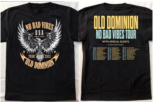 Discover Old Dominion No Bad Vibes Tour 2023 Shirt