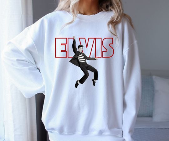 Discover Elvis Presley Sweatshirt, King Of Rock N Roll Hoodie, Gift for Elvis