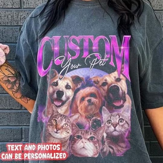 Discover Custom Pet Shirt, Custom Vintage T Shirts, Vintage 90s Rap T Shirt
