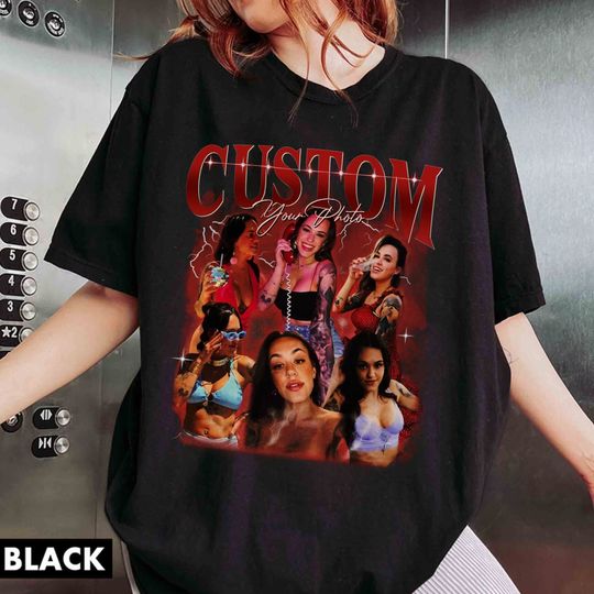 Discover Custom Bootleg Rap Tee, Custom Photo Vintage Graphic 90s Tshirt