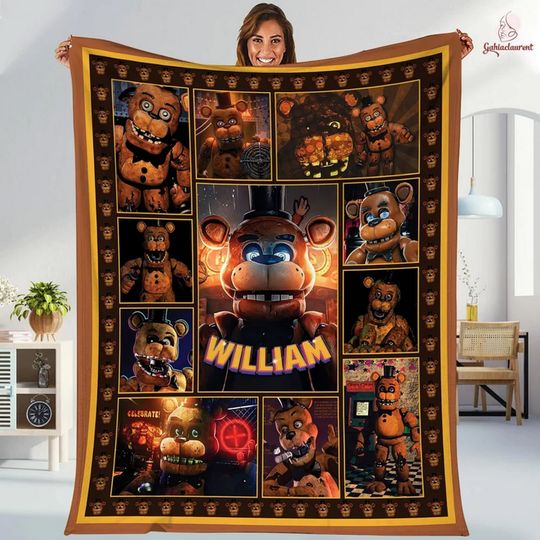 Discover Personalized Five Nights at Freddy's Fleece Blanket, Fnaf Blanket, Fnaf Video Games