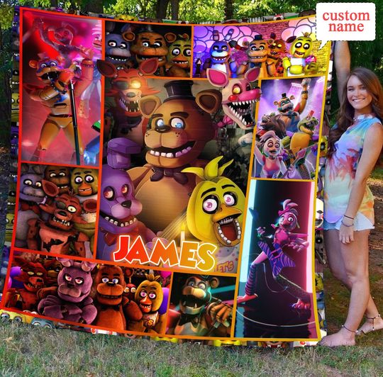 Discover Customized Five Nights at Freddy's Fleece Blanket, FNAF Blanket, FNAF Baby Blanket