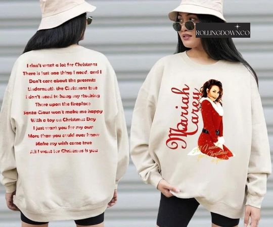 Discover Mariah Carey All I Want For Christmas Sweatshirt - Merry Christmas 2023 Design