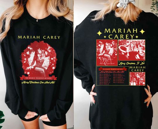Discover All I Want For Christmas Is Mariah Carey Shirt, Music Xmas Shirt, Mariah Carey Concert Shirt, Christmas Tour Shirt