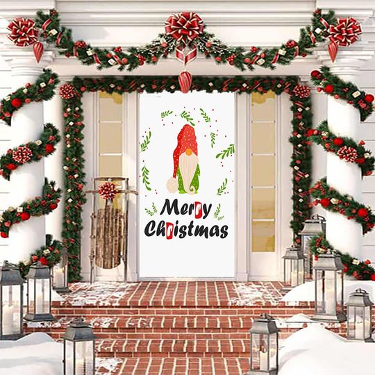 Discover Christmas Gnome Self-Adhesive Door Cover Sticker