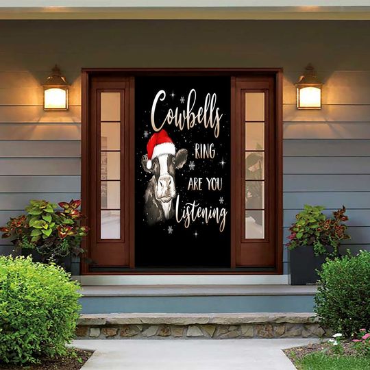 Discover Christmas Cow Self-Adhesive Door Cover Sticker