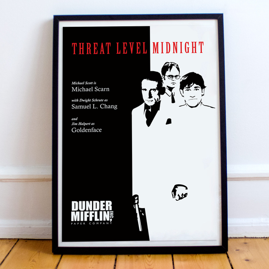 Discover The Office Movie Poster - Threat Level Midnight Print