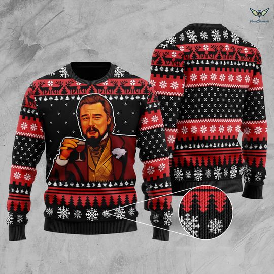 Discover Laughing Leo Ugly Christmas Sweater | Leo Meme Ugly Sweater