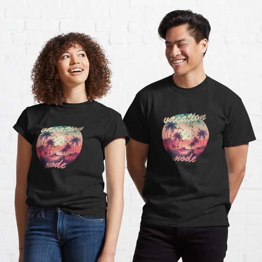 Discover Vacation mode colorful sunset Classic T-Shirt