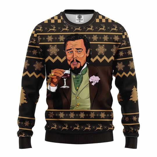 Discover Leo Meme Funny Ugly Christmas Sweater, Leo Meme Ugly Sweater Knitted