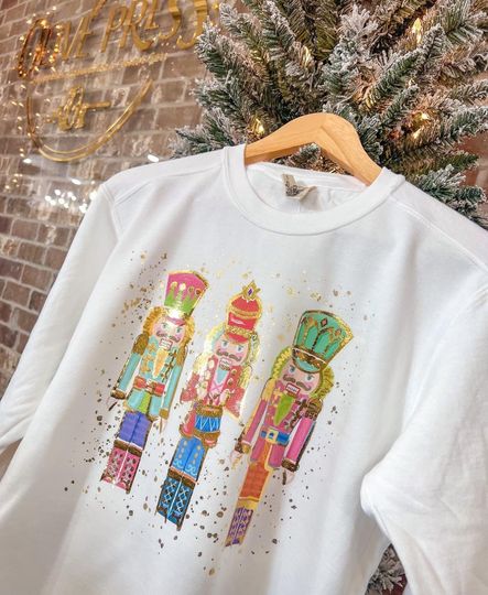 Discover Gold foil Nutcracker Sweatshirt, Christmas Sweatshirt, Nutcracker shirt