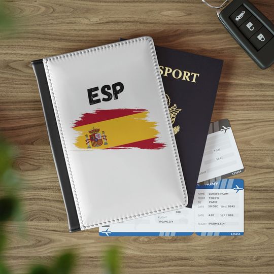 Discover ESP Spanish Flag Passport Cover