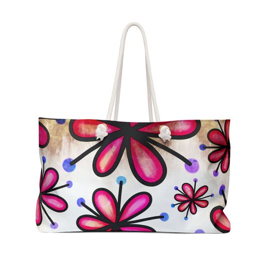 Discover Floral Flower Weekender Bag