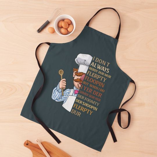 Discover The Muppet Vert Der Ferk Swedish Chef Kitchen Apron