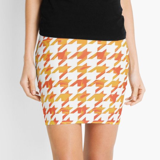 Discover Marble Houndstooth Mini Skirt