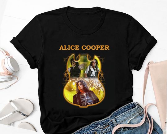 Discover Guitar Alice Cooper Graphic Shirt, 2023 Tour Alice Cooper