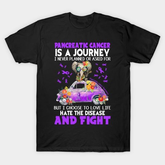 Discover Pancreatic Cancer Is A Journey - Pancreatic Cancer Awareness - T-Shirt