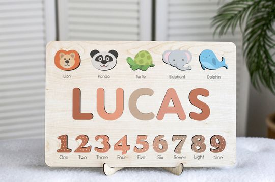 Discover Personalized Name Puzzle Board, Gift For Kids