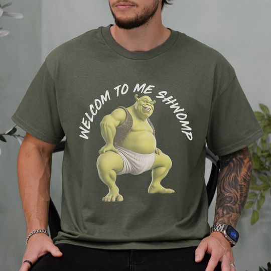Discover Shrek Movie T-Shirt, Funny Shrek Meme Swamp Graphic Tee, Weird Movie Gift Shirt